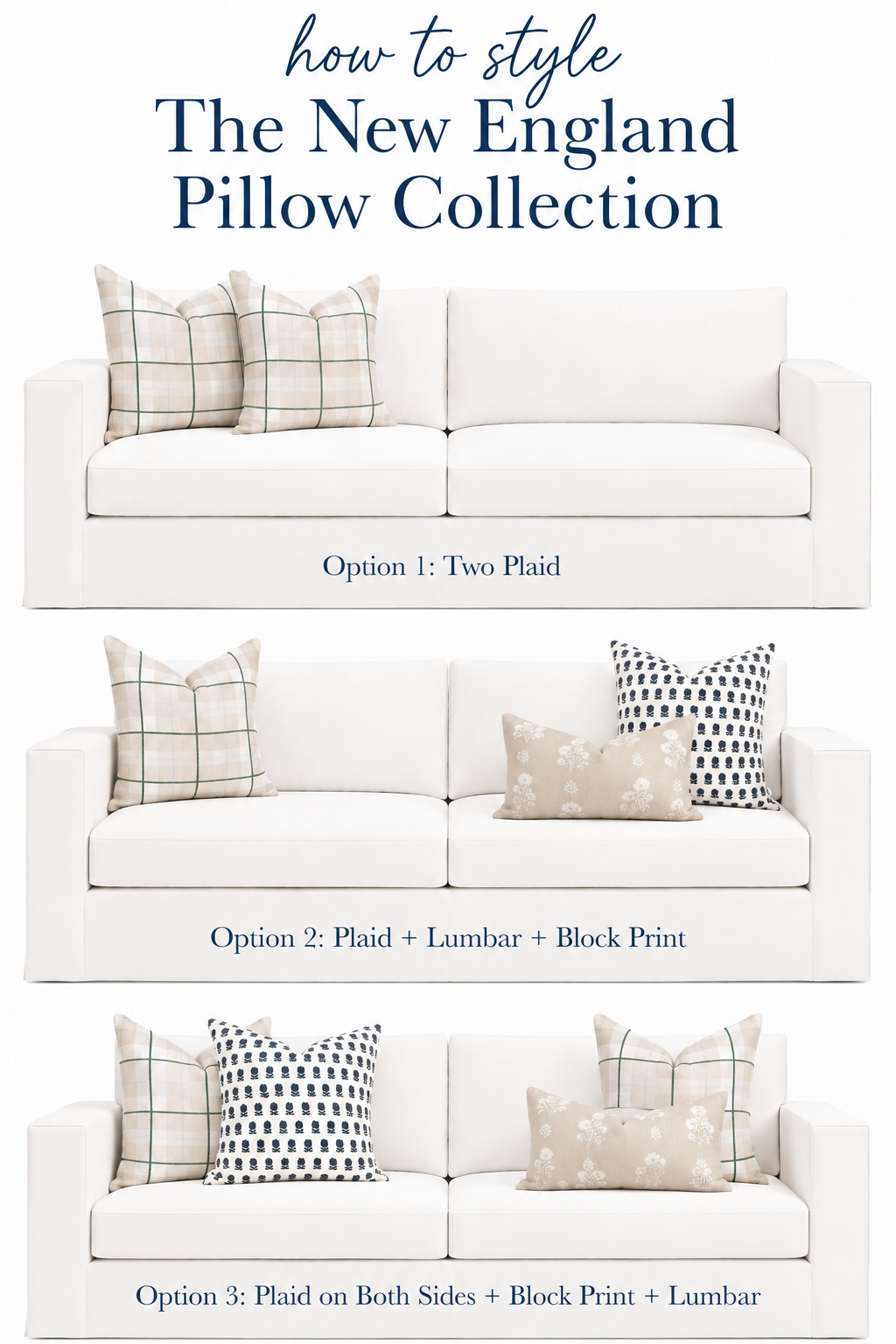 The New England Block Print Pillow