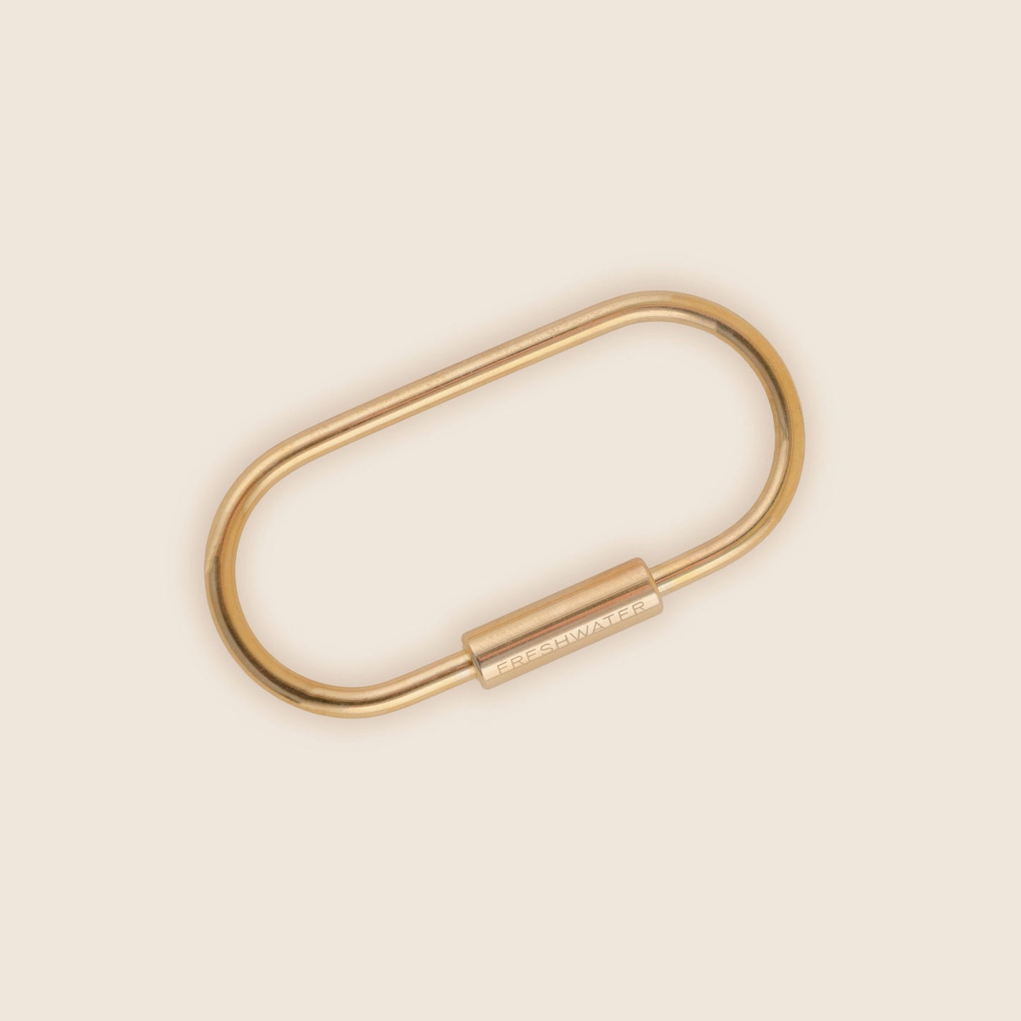 Small Brass Oval Key Ring